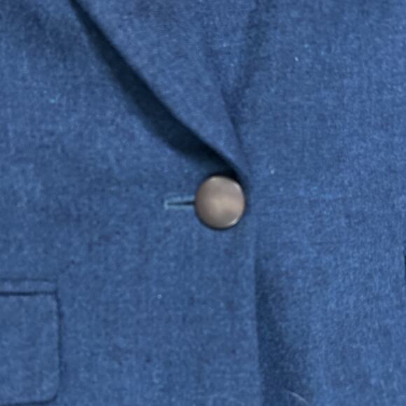 VTG Pendleton Suit Set Blue 100% Virgin Wool Blazer Skirt Career Women’s 14 USA - Picture 9 of 12